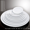 Plateau rond rond en porcelaine blanche